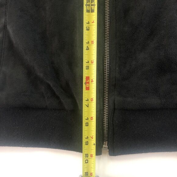 cupcakes and cashmere Faux Suede Black Zip Up Jacket Medium - Picture 10 of 10